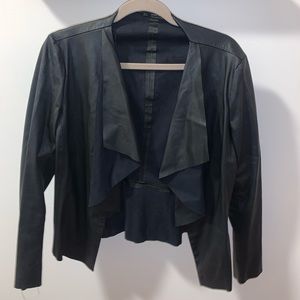 Black Zara Fake Leather Jacket